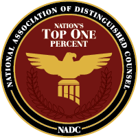 National Association of Distinguished Counsel - Nation's Top One Percent 